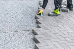Pose pavés paving
